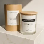 Φυτικό αρωματικό κερί Soft Cotton σε γυάλινο δοχείο, σειρά Serene - The Olphactory