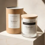 Συσκευασία χάρτινου κυλίνδρου αρωματικού κεριού White Lotus - The Olphactory, byOlympia