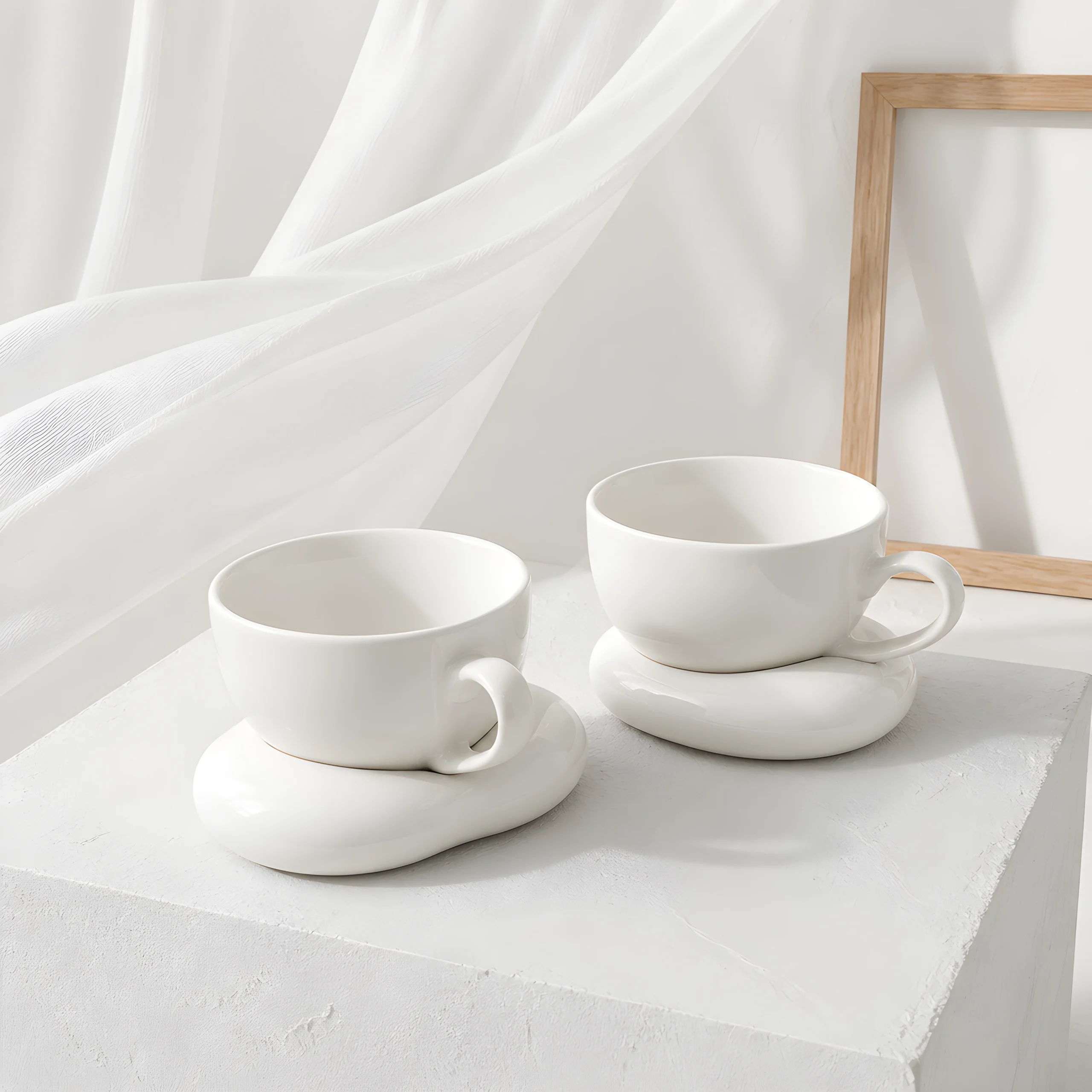 set-koupes-piatakia-pebble-new-bone-china-1 Σετ κούπες New Bone China με πορσελάνινα πιατάκια σε σχήμα βότσαλου