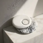 Κηροπήγιο πορσελάνης Marble Noir, λεπτομέρεια μαρμάρινου εφέ
