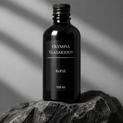 Κοντινή λήψη του refill Arabian Night 100ml σε σκούρο φόντο
