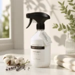 Σπρέι υφασμάτων Soft Cotton The Olphactory σε στυλιζαρισμένη σύνθεση με βαμβάκι και λεβάντα